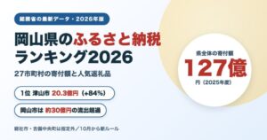 岡山県のふるさと納税ランキング2026｜27市町村の寄付額と人気返礼品